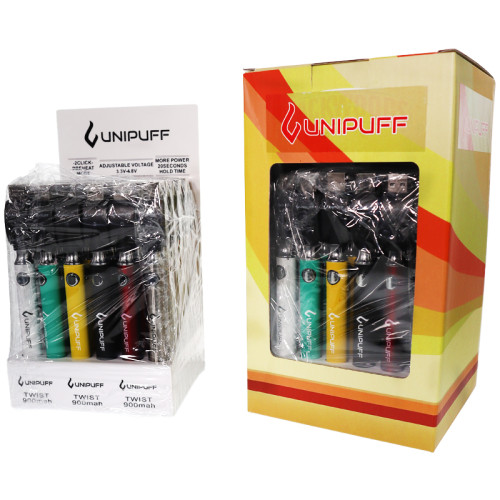 Unipuff 900mah Mix Batteries 30ct/Display - Assorted Color